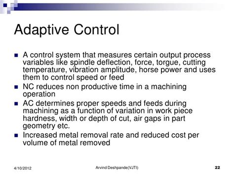 adaptive control is utilized in cnc machines to|adaptive control cnc process.